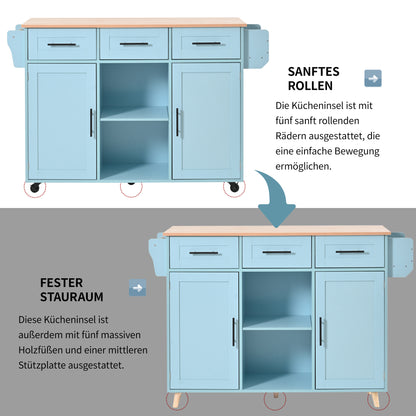 Keukenkar – Serveerwagen – Werktafel – Eettafel – Opbergkast – Uitklapbaar Werkblad – Houtnerf Afwerking – 139×46(71)×91,5 cm – Mobiel Met Wieltjes Of Stevig Houten Onderstel – Veelzijdige Keukenopslag
