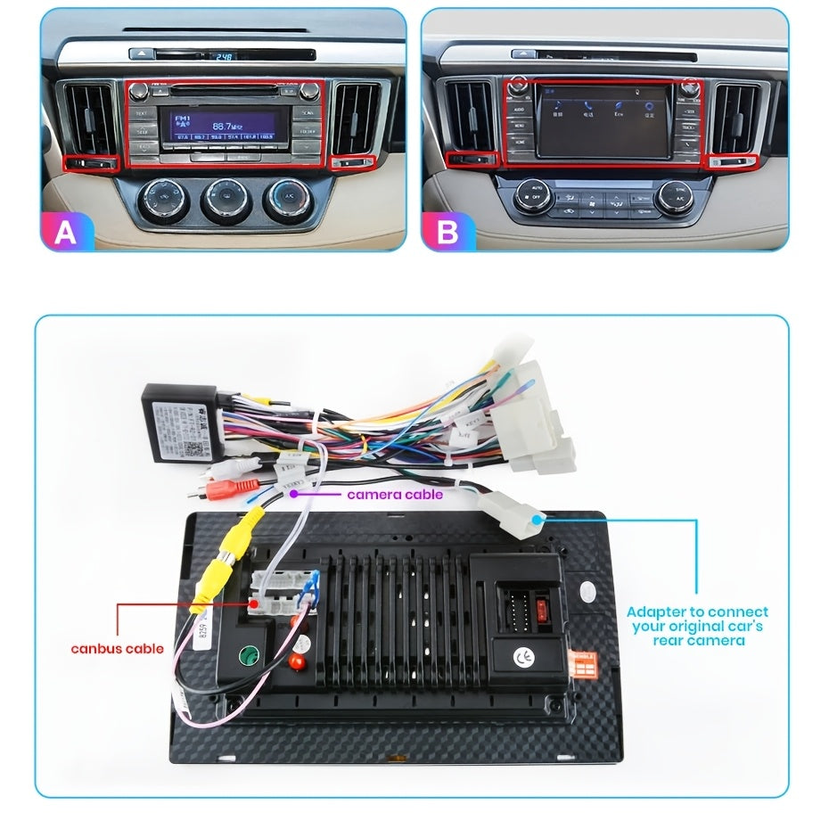 Multimedia Stereo Toyota RAV4 – Autoradio – CarPlay Radio – Android Radio – 2DIN Speler – 10 Inch HD Touchscreen – 6GB RAM & 128GB Opslag