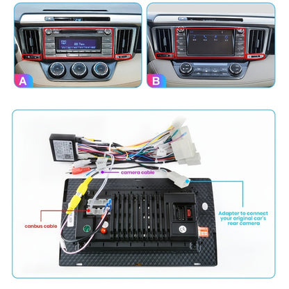Multimedia Stereo Toyota RAV4 – Autoradio – CarPlay Radio – Android Radio – 2DIN Speler – 10 Inch HD Touchscreen – 6GB RAM & 128GB Opslag