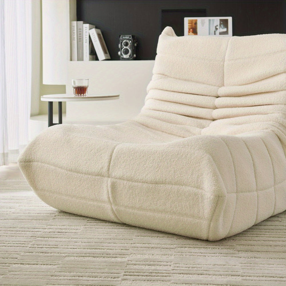 Chaise Longue – Loungestoel – Ligstoel – Loungebank – Relaxfauteuil – Ergonomisch – Fluweel Chenille – Met Rugleuning En Voetenbank – Scandinavisch Design