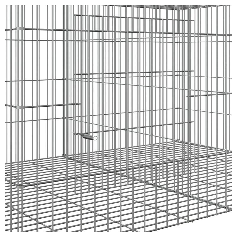 Konijnenkooi – Dierenren – Konijnenren – Hekwerk – Buitenren – 5 Panelen 273x79x54 cm – Gegalvaniseerd Ijzer – Goede Ventilatie