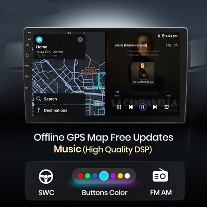 Multimedia Speler – Carplay – Android Auto – Autoradio – 2 Din – 9 Inch Touchscreen – Wi-Fi Connectiviteit – 32GB Intern Geheugen