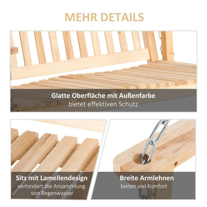 Schommelbank – Tuinschommel – Tuinbank – Schommelstoel – Hangbank – 2-Persoons – Geïmpregneerd Hout – Weerbestendig