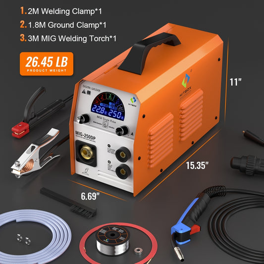 Lasapparaat – Lasmachine – Booglasapparaat – MIG/MAG Lasser – Elektrode Lasapparaat – 4-in-1 Multi-Process – IGBT Inverter Technologie – LED Display – Thermische Beveiliging – Gasloos Lassen – 220V