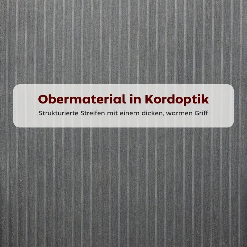 Eetstoel – Eetkamerstoel – Stoel – Kuipstoel – Stoeltje – Modern Design – Grijze Corduroy Velvet Bekleding – Ergonomische Shell Rugleuning – Metalen Poten Met Voetdoppen – Gewatteerd Met Schuim – Eenvoudig Te Reinigen