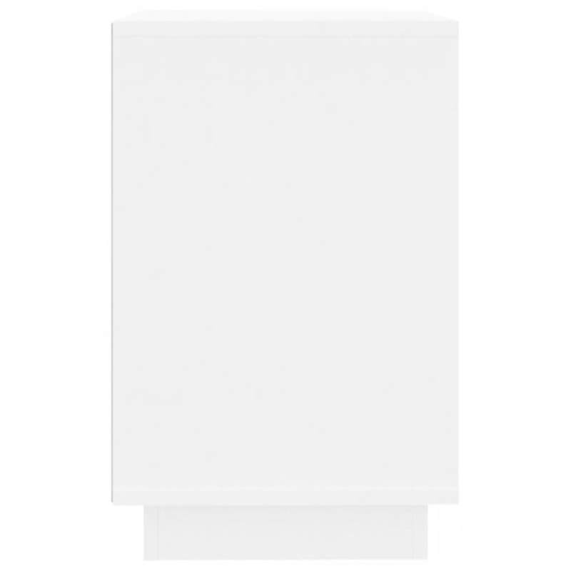 Modern White Sideboard with Open Shelves & Removable Drawers - 102x35x60cm, Hardwood Furniture for Living Room, Bedroom, Office - Sleek Minimalist Design with Decorative Vases & Clock Display, Sideboard Cabinet, Bedroom Stora