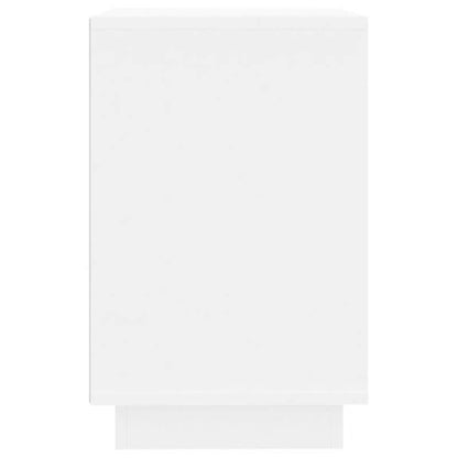 Modern White Sideboard with Open Shelves & Removable Drawers - 102x35x60cm, Hardwood Furniture for Living Room, Bedroom, Office - Sleek Minimalist Design with Decorative Vases & Clock Display, Sideboard Cabinet, Bedroom Stora
