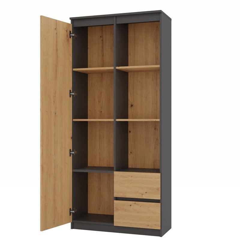 Opbergkast – Boekenkast – Vakkenkast – Ladekast – Meubel – 7 Compartimenten – Water- en Krasbestendig Gelamineerd Spaanplaat