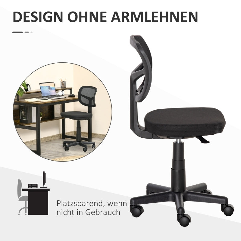 Vinsetto office chair ergonomic desk chair height -adjustable swivel chair space -saving black, Office Seat Cover, Workspace Furniture, Compact Seating, Minimalist Stool, Smooth Mobility, Highquality Materials, Corporate Setu