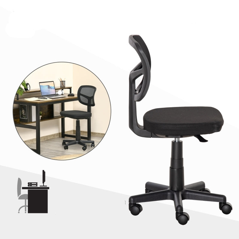Ergonomische Bureaustoel – Bureaustoel – Werkstoel – Kantoorstoel – Draaistoel – Zwart – Verstelbare Zithoogte – 360° Draaibaar