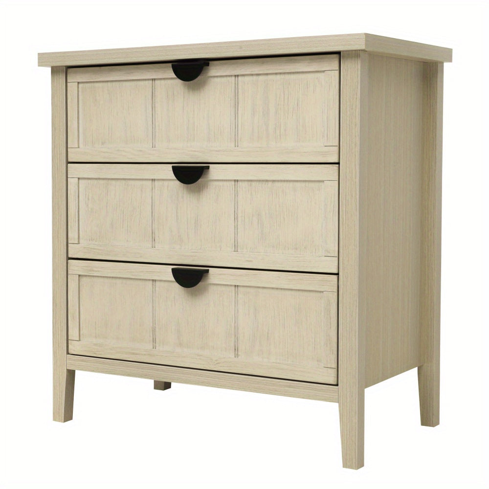 Ladekastje – 3-laden kastje – Opbergkast – Bureaukast – Zijkast – Naturel Kleur – Compact 80×40×8 cm – Duurzaam en Stijlvol Design