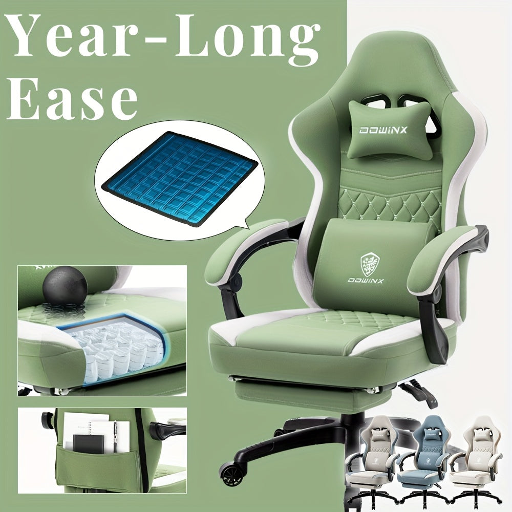 Gamingstoel – Gamestoel – Game Stoel – Gaming Chair – Racing Stoel – Groen – Memory Foam Zitting – Verstelbare Rugleuning