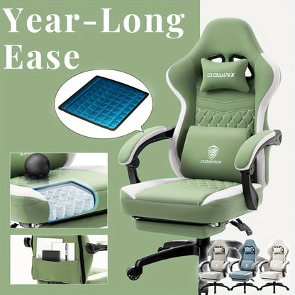 Gamingstoel – Gamestoel – Game Stoel – Gaming Chair – Racing Stoel – Groen – Memory Foam Zitting – Verstelbare Rugleuning