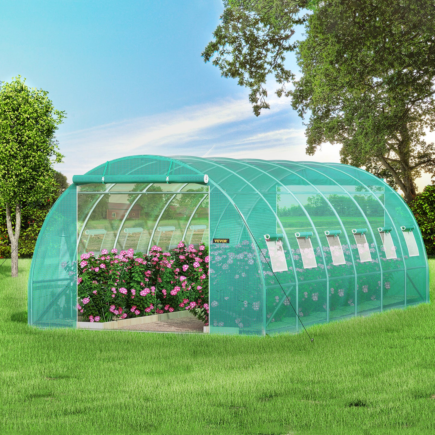 Tunnelkas – Kweekkas – Groentekas – Serre – Tuinkas – 20 x 10 x 7 ft – Gegalvaniseerd Stalen Frame – Waterdichte PE-Folie