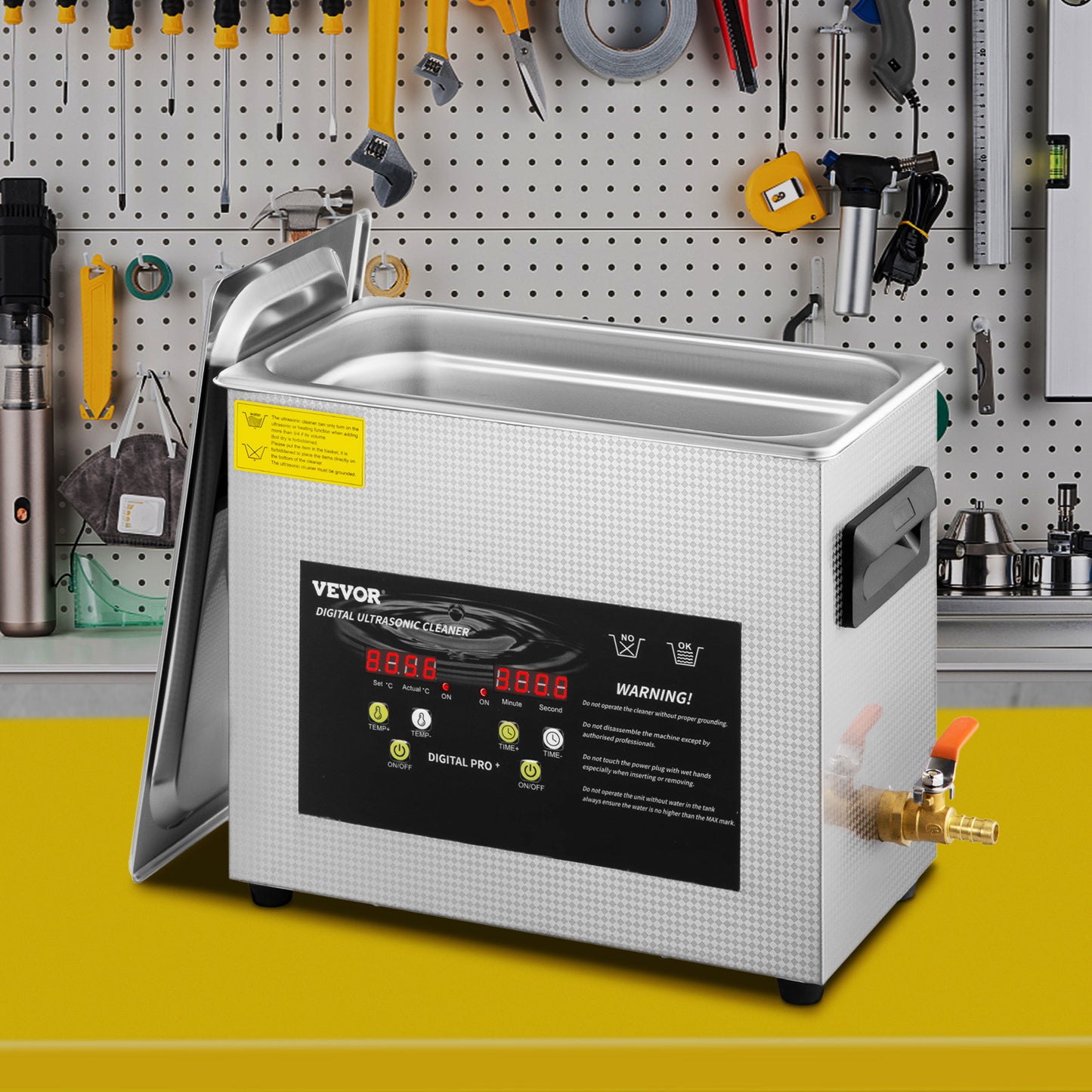 Ultrasone Reiniger – Ultrasoon Reinigingsapparaat – Sieradenreiniger – Brillenreiniger – Horlogereiniger – 6 Liter Capaciteit – Instelbare Verwarming en Timer