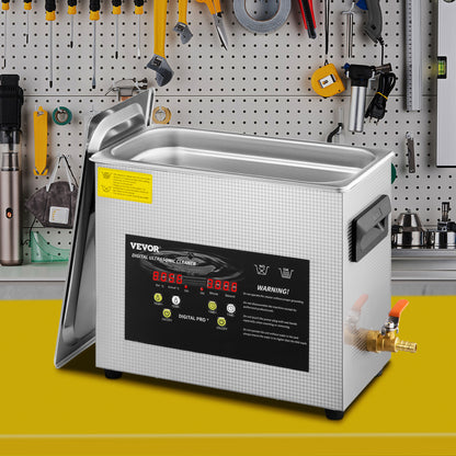Ultrasone Reiniger – Ultrasoon Reinigingsapparaat – Sieradenreiniger – Brillenreiniger – Horlogereiniger – 6 Liter Capaciteit – Instelbare Verwarming en Timer