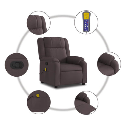 Massagestoel – Relaxstoel – Massagefauteuil – Ontspanningsstoel – Elektrische Massagestoel – Verstelbaar tot 135° – 6 Massagepunten met USB-aansluiting – Donkerbruin
