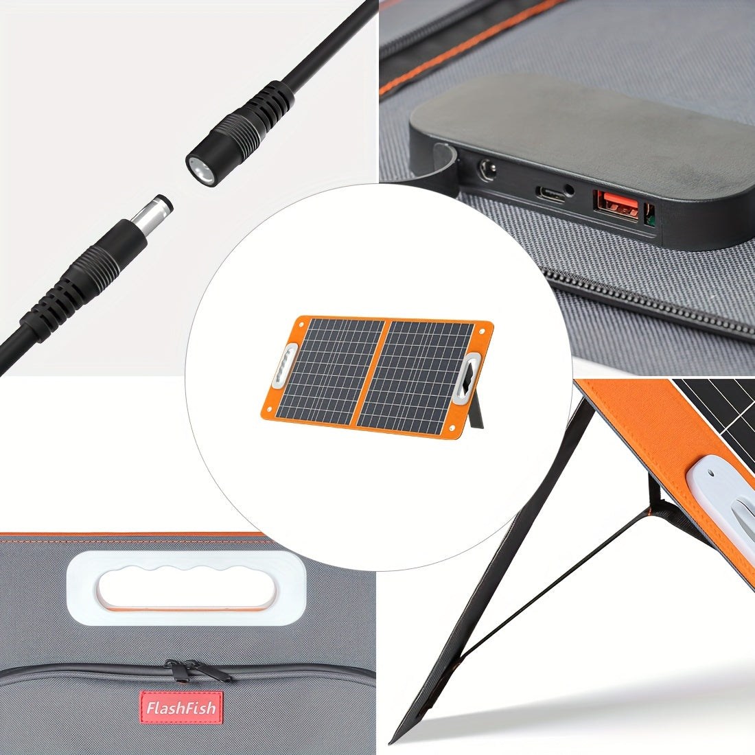 Draagbare Powerstation – Mobiele Generator – Noodstroomvoorziening – Camping Accu – Zonne-Generator – 300W Met 60W Opvouwbaar Zonnepaneel – Pure Sine Wave Uitgang – Lichtgewicht ABS Behuizing