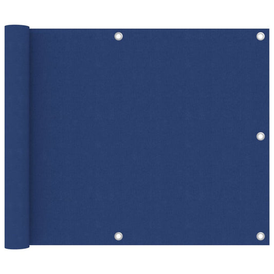 Balkonspiegel scherm – Balkonafscherming – Privacy scherm – Balkonscherm – Buitenwand scherm – Blauw Oxford materiaal – 75x400 cm – Schaduwrendement 91-100%