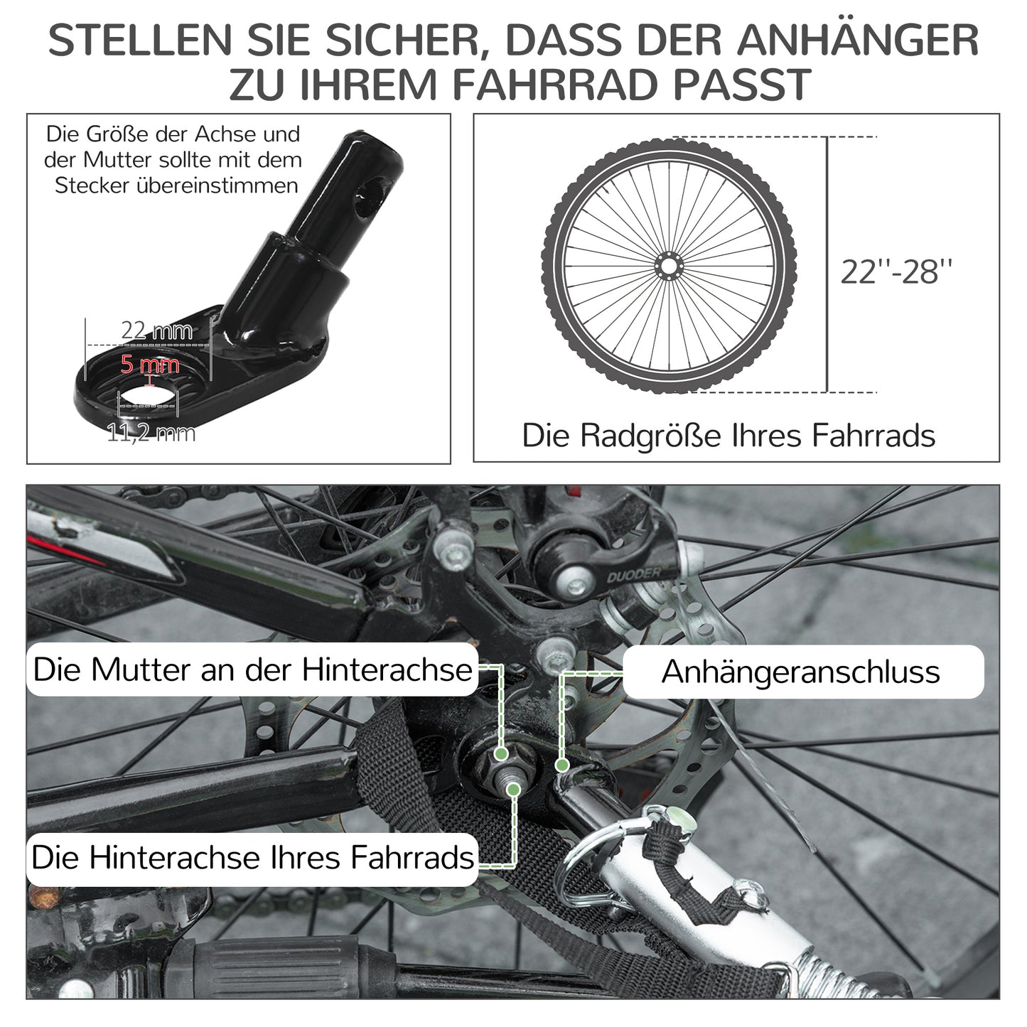 Hondenaanhanger – Fietsaanhanger – Hondenkar – Draagwagen – Transportkar – Grijs – 3-in-1 Ontwerp – Waterbestendig Oxford Polyester