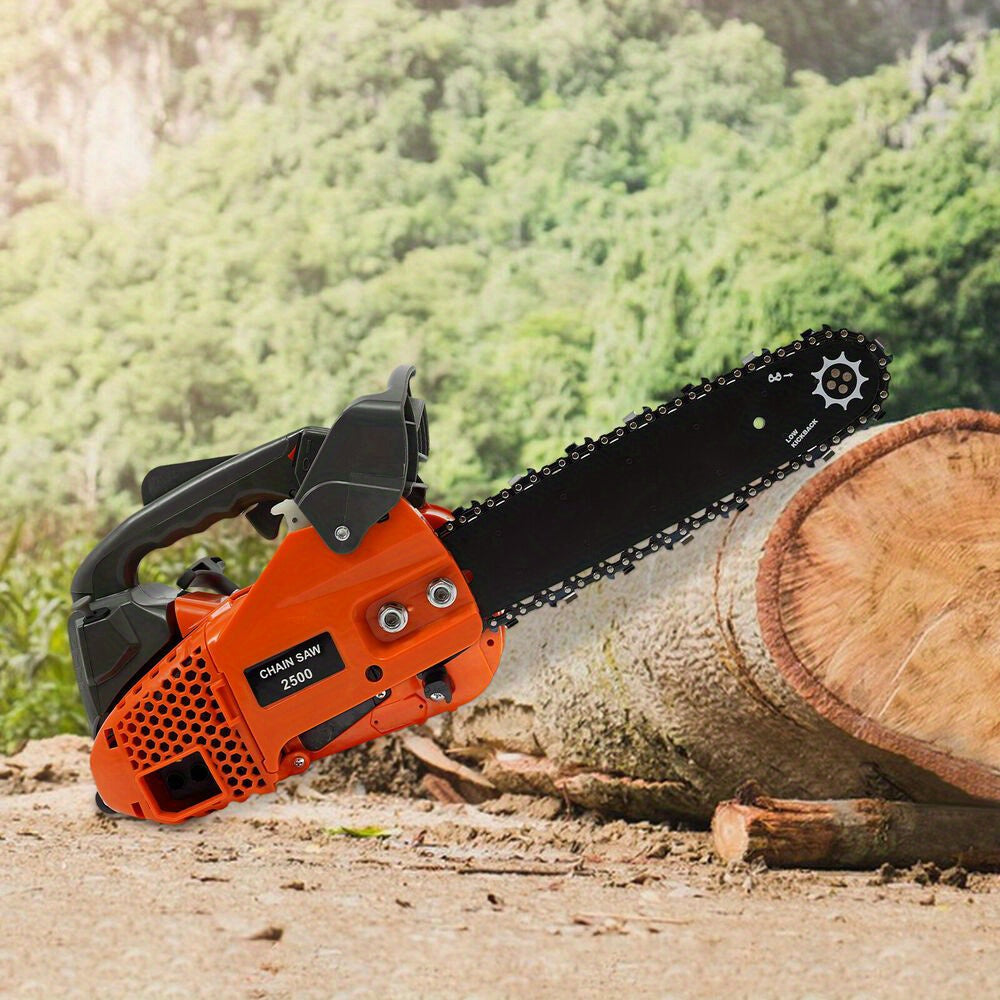 Goodslinesshop Czyurachel 25.4Cc Petrol Chainsaw 1.22Hp | 900W Two-Stroke Single Hand Chainsaw Petrol | Chain Saw with Integrated Air Cooling System | Enhanced Safety Lock & Automatic Reverse | Observable Oil Level [Shop of S