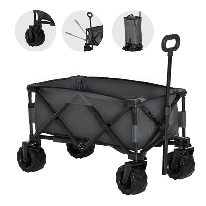 Transportkar – Vouwkar – Bolderkar – Trolley – Steekwagen – 360° Draaibare Wielen – Verstelbare Telescoopgreep – Draagvermogen 70 kg – Donkergrijs Metalen Frame