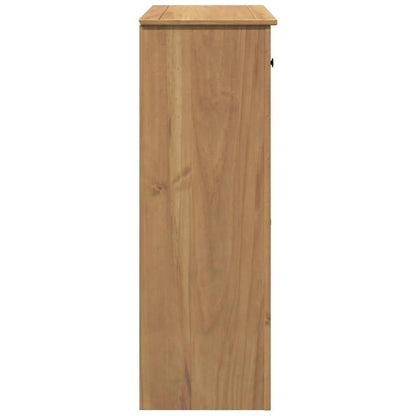 Schoenenrek – Schoenenkast – Schoenenopberger – Opbergmeubel – Schoenenbank – Massief Grenenhout – 80x40x114 cm – Modern Minimalistisch Design – 2 Laags – 8 kg Draagvermogen – Zonder Metalen Onderdelen