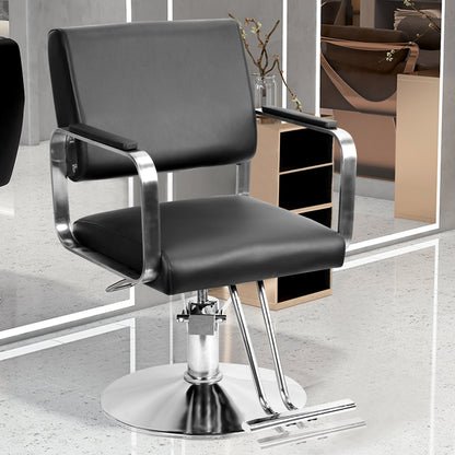 Kappersstoel – Barberstoel – Salonstoel – Behandelstoel – Stylingstoel – Verstelbaar – Hydraulische Lift – Ergonomisch Open Rugontwerp – Duurzaam Kunststof – Zitting 53x47 cm