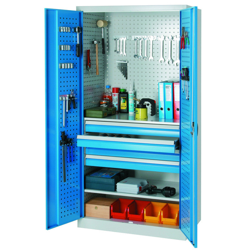 Gereedschapskast – Werkplaatskast – Gereedschapskist – Werkplaatswagen – Opbergkast – Stalen Bouw – 4 Lades 95x60x195 cm