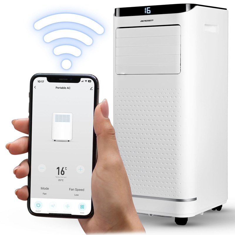 Airconditioner – Mobiele Airco – Airconditioner Compact – Binnen Airco – Mobiele Koeler – 9000 BTU Koelvermogen – Ontvochtigingsfunctie 24L/24u