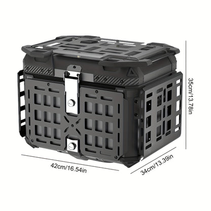 Motor Topkoffer – Motor Bagagekoffer – Achterkoffer – Motor Koffer – Motorbox – 45L Aluminium – Quick Release Systeem – Dubbel Slotensysteem