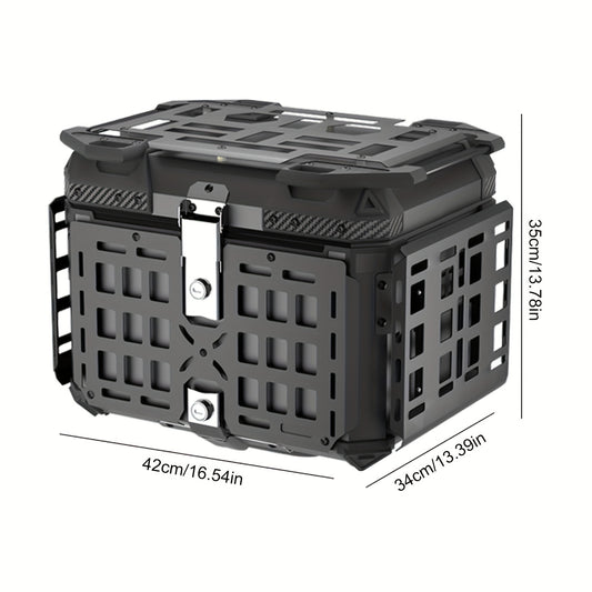 Motor Topkoffer – Motor Bagagekoffer – Achterkoffer – Motor Koffer – Motorbox – 45L Aluminium – Quick Release Systeem – Dubbel Slotensysteem