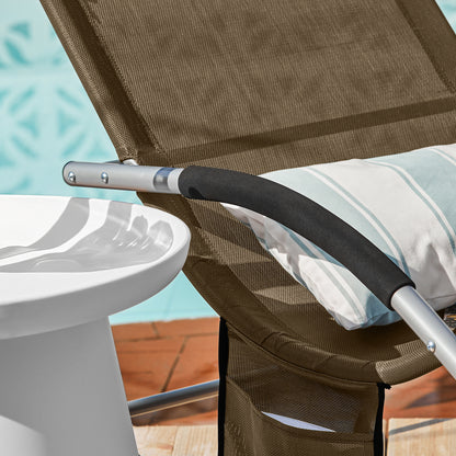 Verstelbare Loungestoelen – Buitenstoelen – Tuinstoelen – Campingstoelen – Strandstoelen – Duurzaam Metalen Frame – Stevige Canvas Zitting