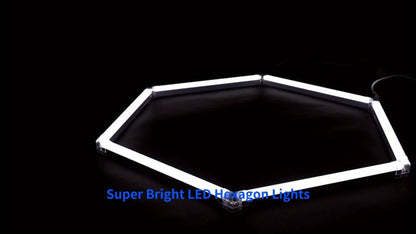 Garagelamp – Garageverlichting – Werkplaatslamp – Industriële Lamp – LED Plafondlamp – 720W 86400LM – Hexagon & Rechthoek Frame – Hardwired 220-240V