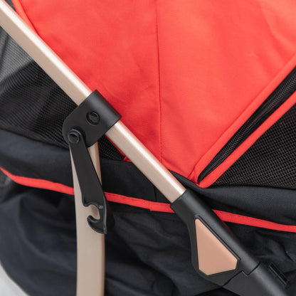 Hondenmand – Hondenwagen – Draagtas – Hondenkussen – Dierenmand – 2-in-1 Opvouwbaar – Oxford Stof Met Veiligheidsharnassen