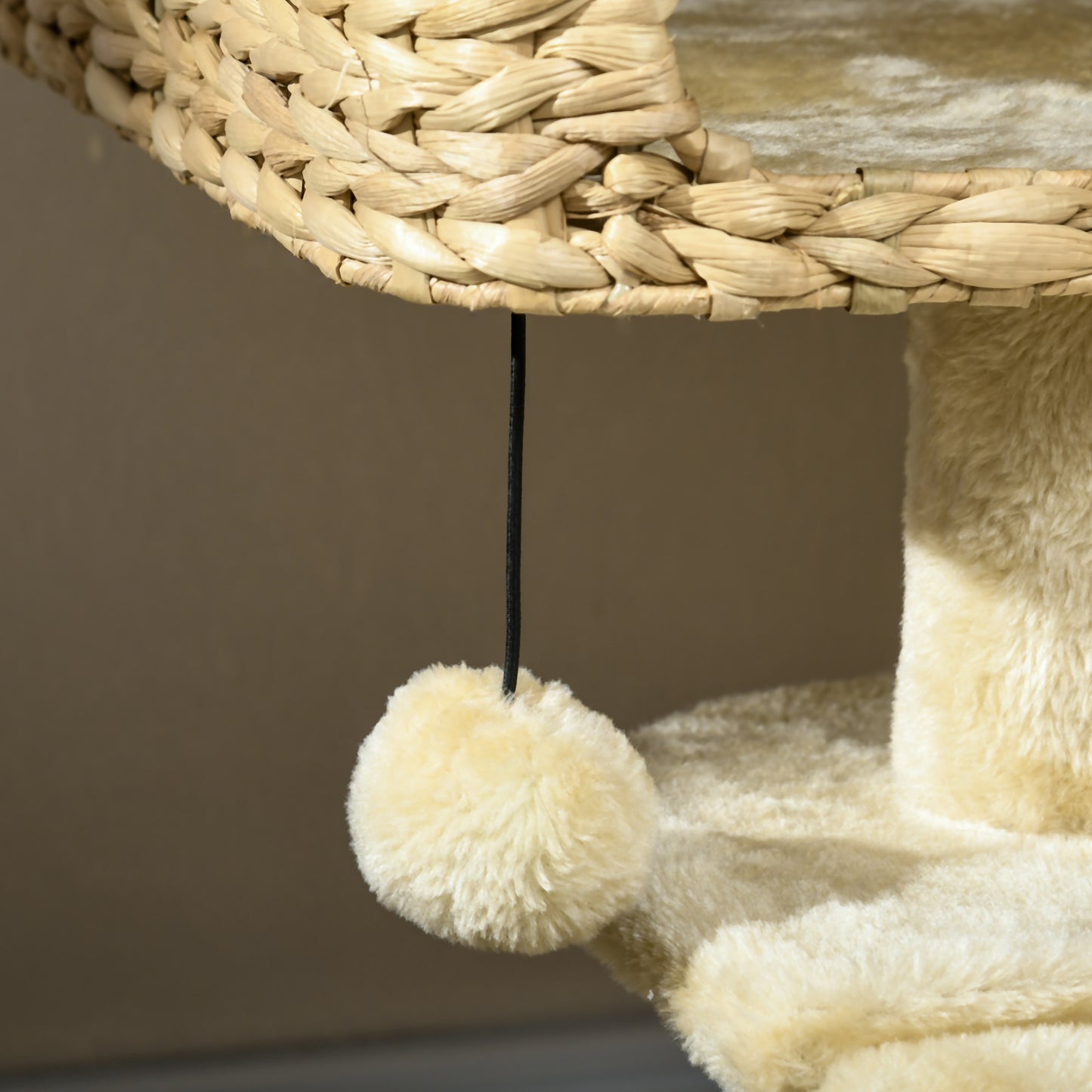 Krabpaal – Kattenkrabpaal – Kattenboom – Krabmeubel – Kattenhuis – Sisal Touw – Compact 60x40x98 cm – Inclusief Kattenhol en Ligbed