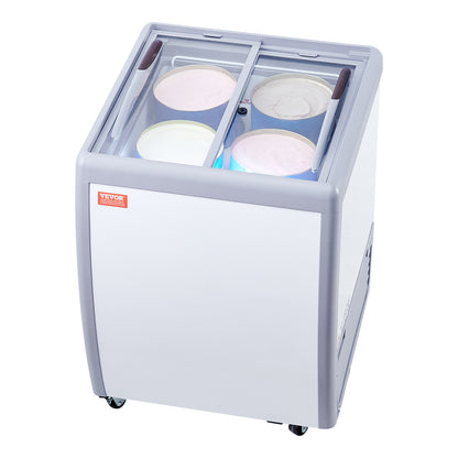 Ijsvitrine – Schepijsvitrine – Koelvitrine – Ijsdisplay – Vriesvitrine – 158 Liter Inhoud – Instelbare Temperatuur -26°C tot -13°C