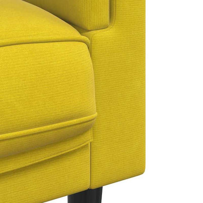 Slaapbank – Bedbank – Sleeperbank – Zitbed – 3-Zits Bank – Gele Velvet – Ruimtebesparend Ontwerp – Stevig Metaal Frame