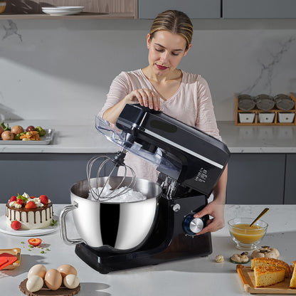 Standmixer – Keukenmixer – Deegmixer – Keukenrobot - Mengmachine – 7,8 Liter – Roestvrij Staal – 6 Snelheden