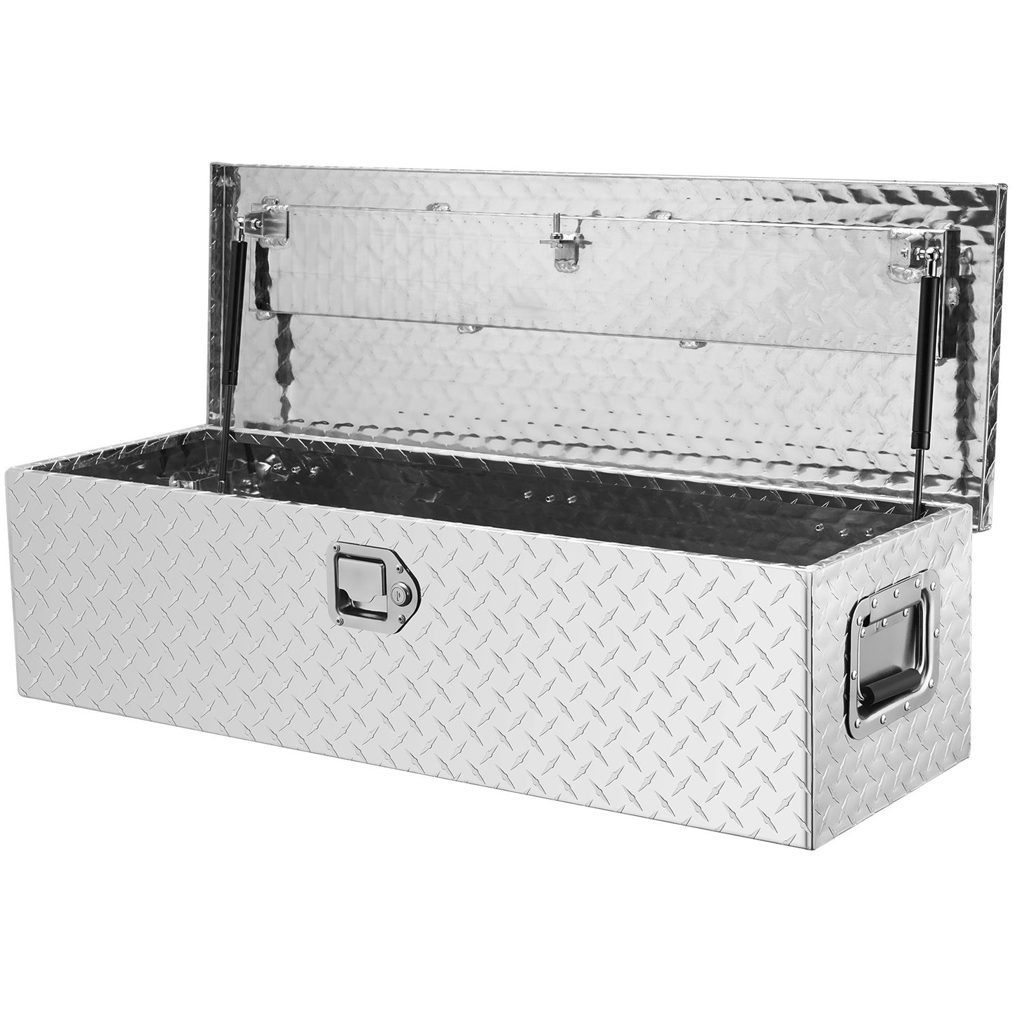 Aluminium Gereedschapskist – Toolbox – Opbergkist – Tool Box – Gereedschapkist – Robuust Diamantpatroon – Inclusief Slot en Handvat – 99 x 33 x 25,4 cm