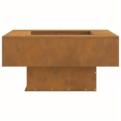 Vuurschaal – Vuurkorf – Tuinhaard – Sfeerhaard – Terrasverwarmer – Vierkant Design – 80x80x40 cm Cortenstaal – Ingebouwd Ontstekingssysteem