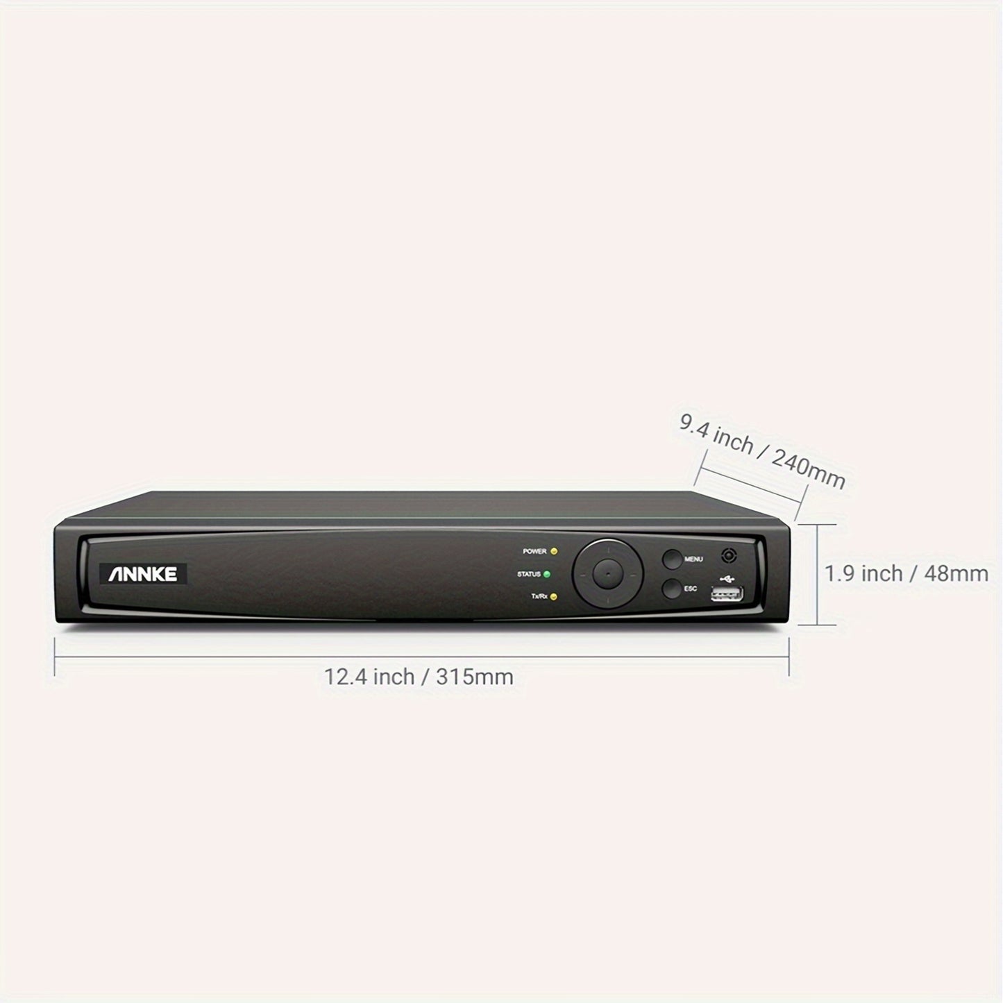 Netwerkvideorecorder – NVR – Beveiligingsrecorder – Video-opnamesysteem – 16-Kanaals Recorder – 12MP Ultra HD – PoE Plug & Play – 1TB Opslag