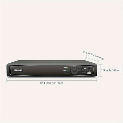Netwerkvideorecorder – NVR – Beveiligingsrecorder – Video-opnamesysteem – 16-Kanaals Recorder – 12MP Ultra HD – PoE Plug & Play – 1TB Opslag