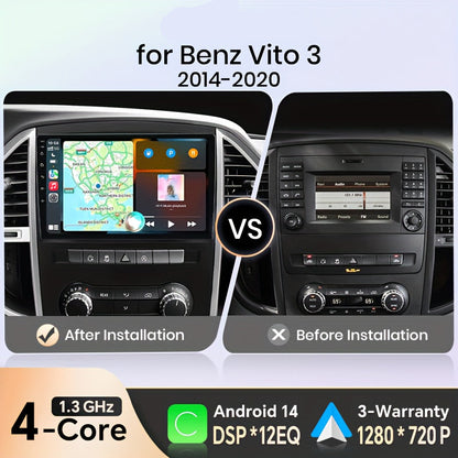 Multimedia Autoradio – Android Autoradio – Touchscreen Radio – CarPlay Radio – GPS Navigatie – 9 Inch IPS Scherm – Draadloos CarPlay & Android Auto – 4GB RAM 64GB Opslag
