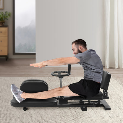 Beenspreader – Beenstreker – Stretchapparaat – Flexibiliteitstrainer – Spiertrainer – Zwart – Verstelbaar ontwerp – Stevig stalen frame