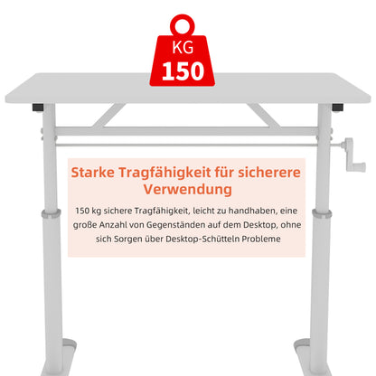 Verstelbaar Bureau – Hoogte Verstelbaar Bureau – Compact Bureau – Studie Tafel – Werktafel – Lichtgewicht Slijtvast Materiaal – Ruimtebesparend Design