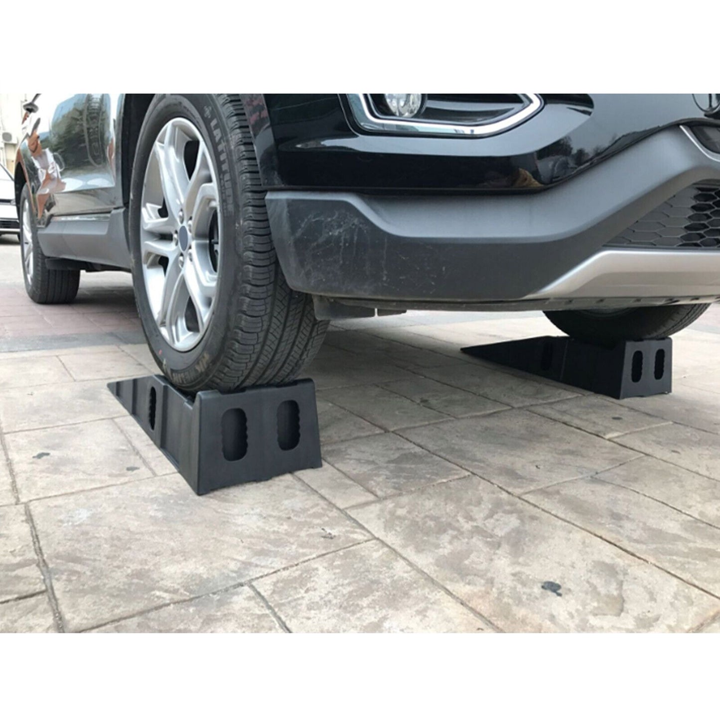 Oplaadbruggen – Oprijbrug – Oprijplaten – Drempelbrug – Autoliften – Antislip Plastic – Belastbaar Tot 7257 kg – Hefhoogte 17 cm