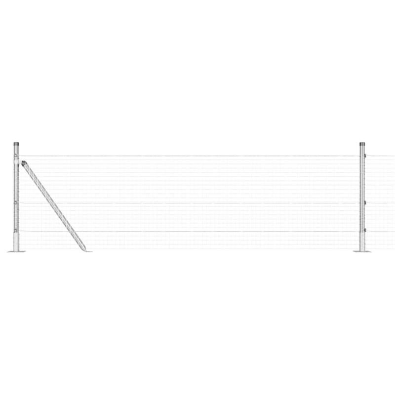 Solid Fence with post Silvery 0.6 x 25m steel,  Durable Barrier, Heavyduty Build, Decorative Barrier, Steel Gate, Homeowners