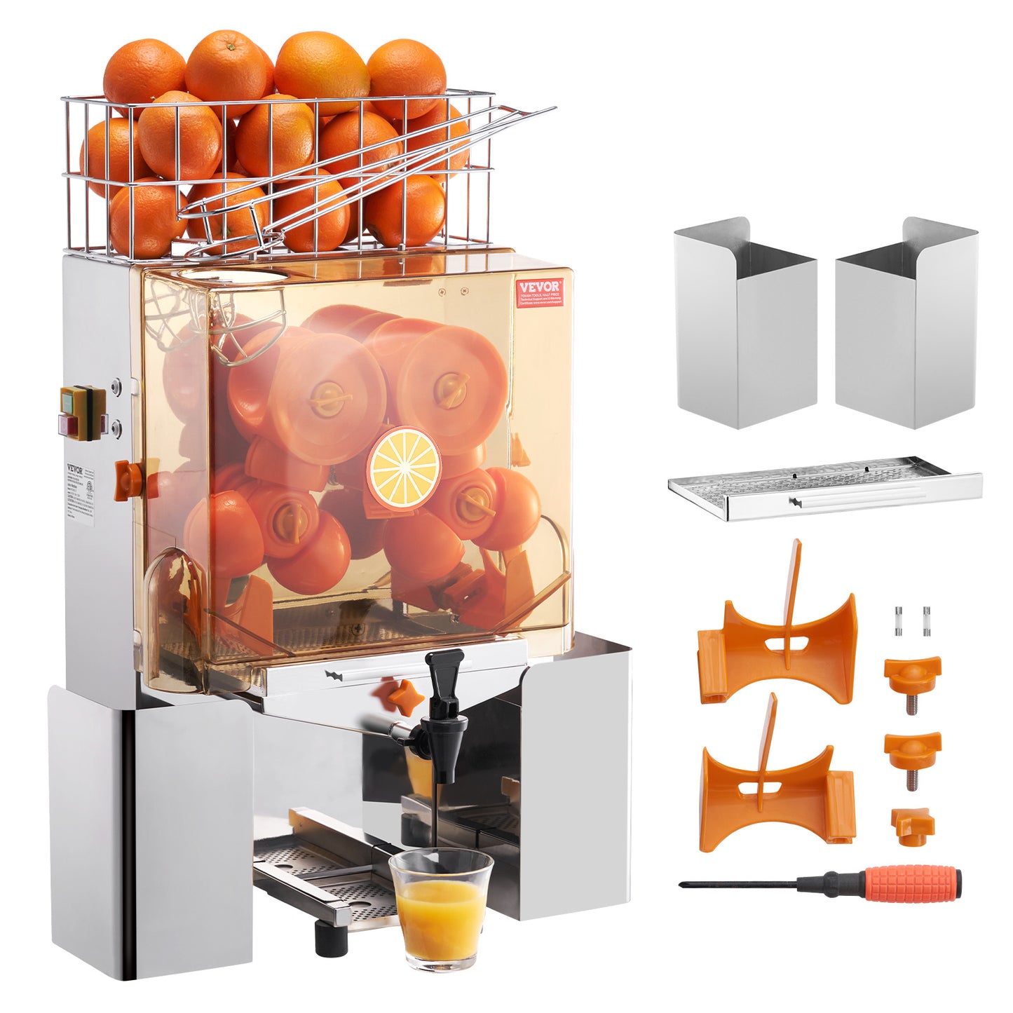 Sinaasappelpers – Citruspers – Sapmachine – Juicer – Fruitpers – 120W Krachtige Motor – Roestvrijstaal 304