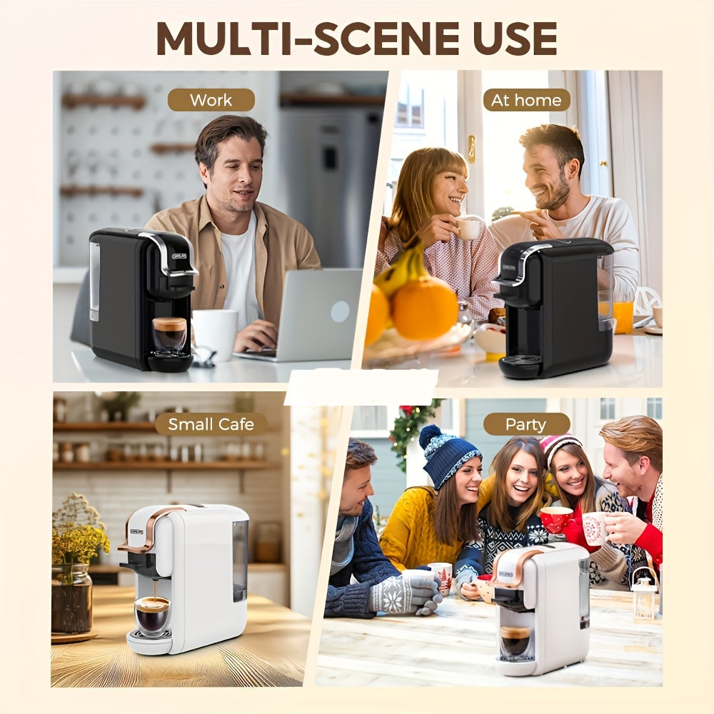 Multifunctionele Koffiemachine – Capsulemachine – Koffiezetapparaat – Espressoapparaat – Nespressomachine – Wit – 5-in-1 Functie – Werkt Zonder Elektriciteit
